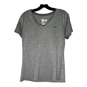 Nike Dri-fit Gray V-neck Athletic Top